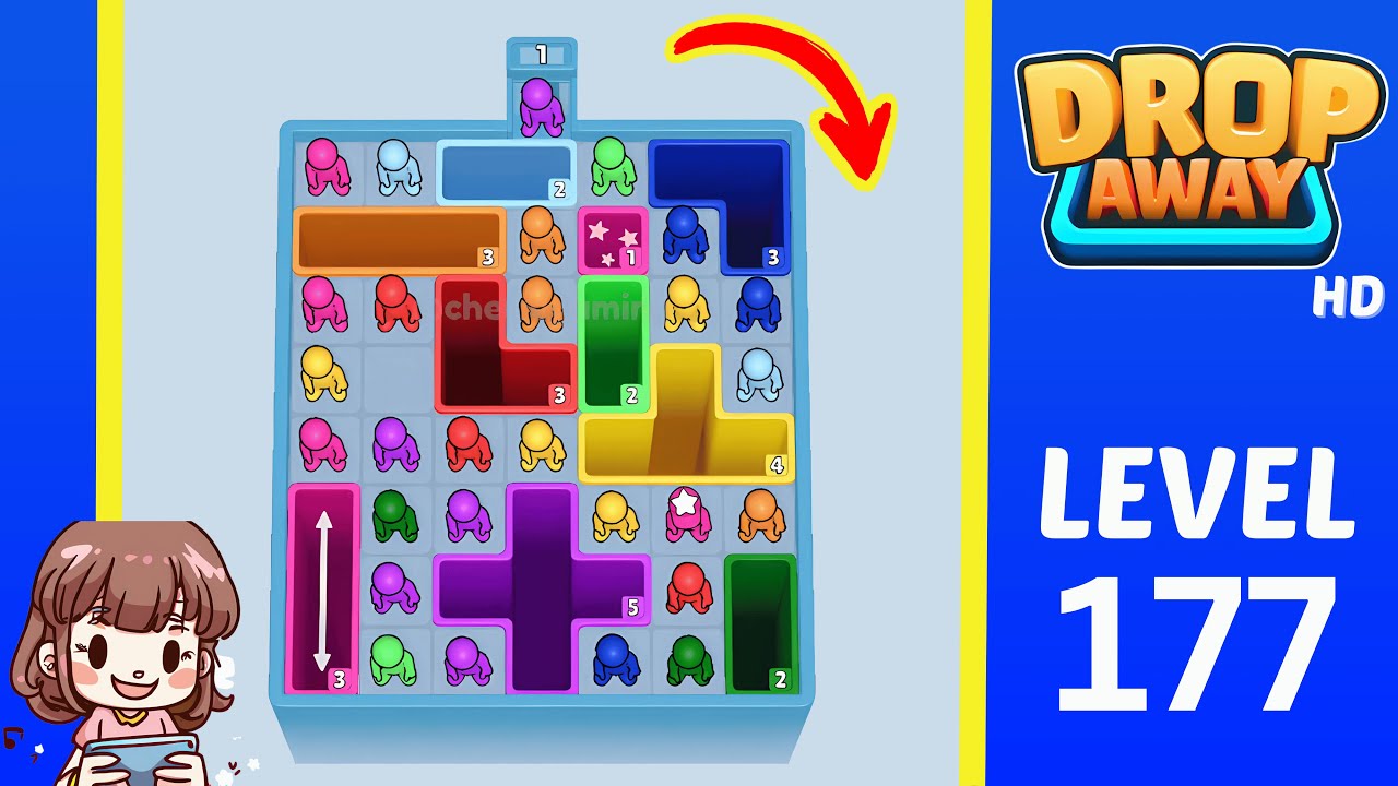 Drop Away Level 177: Drop Away Level 177 - Walkthrough Solution Game