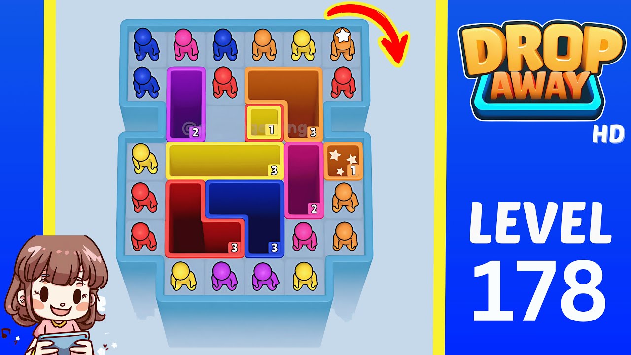 Drop Away Level 178: Drop Away Level 178 - Walkthrough Solution Game