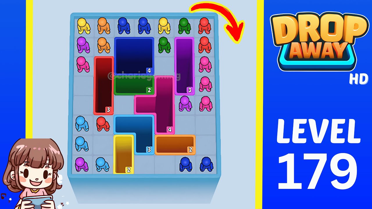 Drop Away Level 179: Drop Away Level 179 - Walkthrough Solution Game