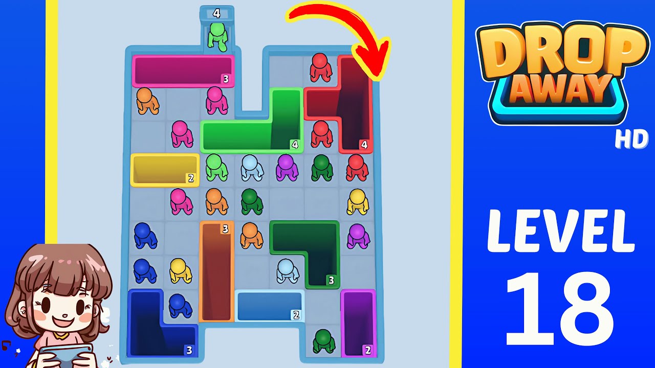 Drop Away Level 18: Drop Away Level 18 - Walkthrough Solution Game