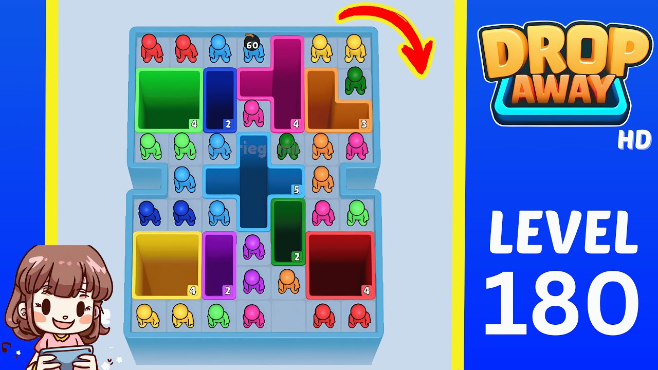 Drop Away Level 180: Drop Away Level 180 - Walkthrough Solution Game