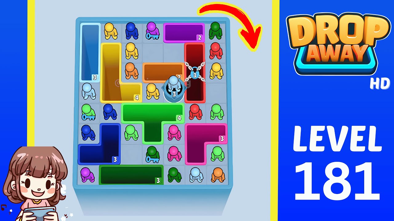 Drop Away Level 181: Drop Away Level 181 - Walkthrough Solution Game