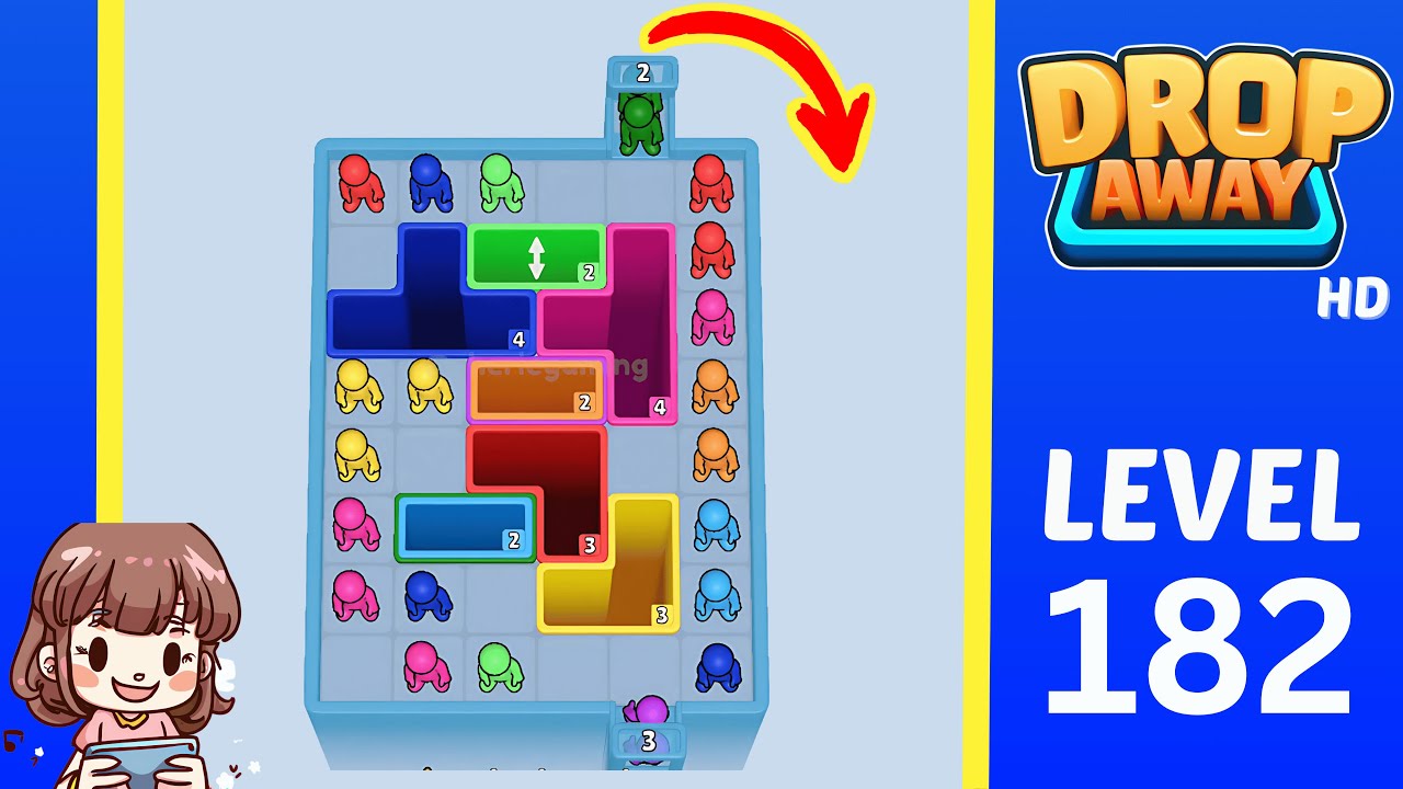 Drop Away Level 182: Drop Away Level 182 - Walkthrough Solution Game