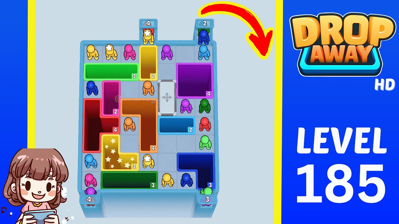 Drop Away Level 185: Drop Away Level 185 - Walkthrough Solution Game