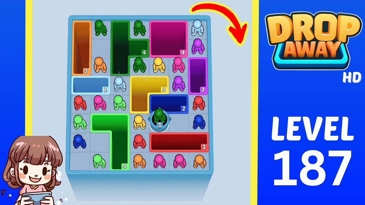Drop Away Level 187: Drop Away Level 187 - Walkthrough Solution Game