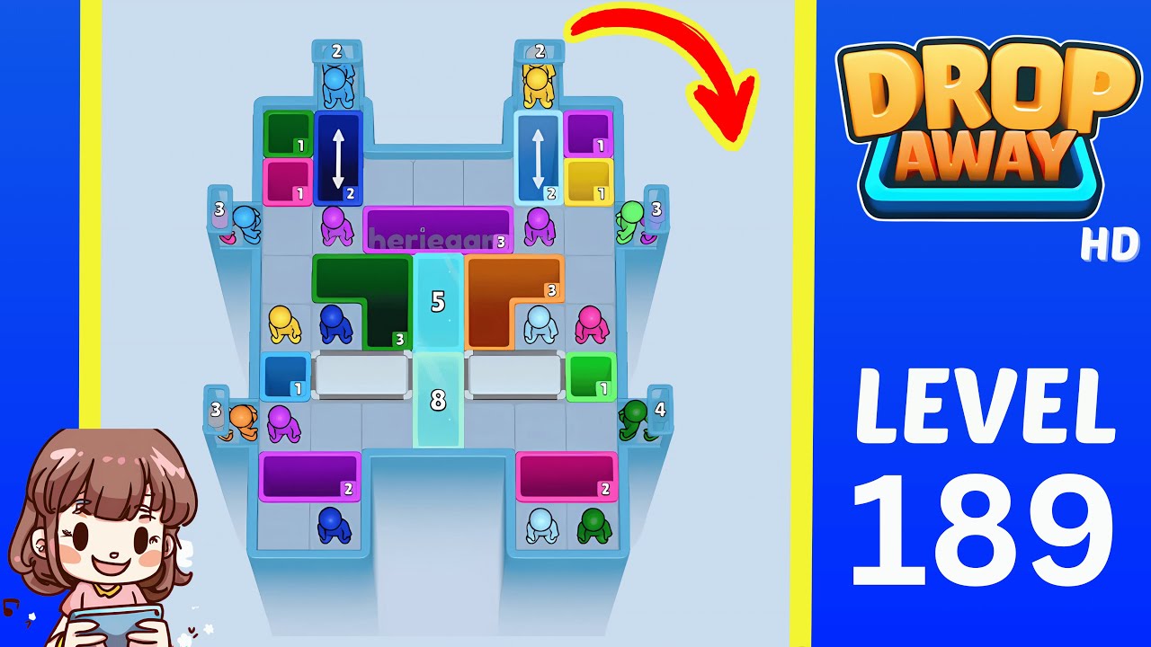 Drop Away Level 189: Drop Away Level 189 - Walkthrough Solution Game