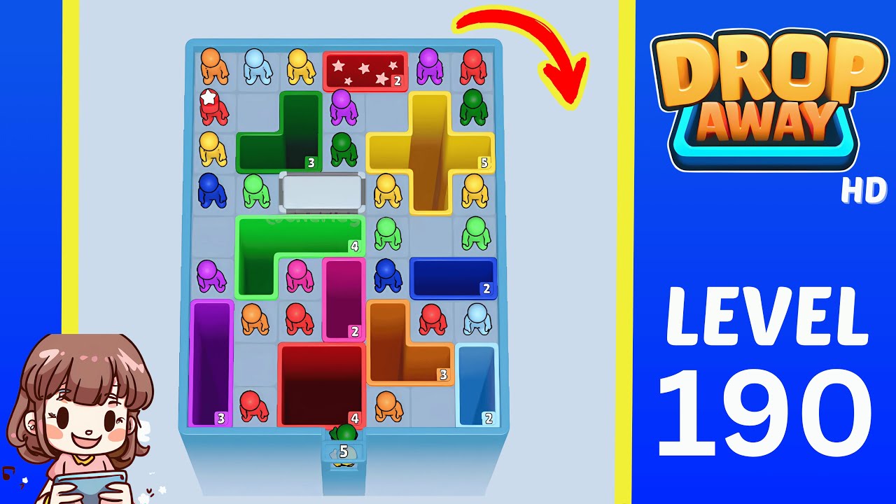 Drop Away Level 190: Drop Away Level 190 - Walkthrough Solution Game