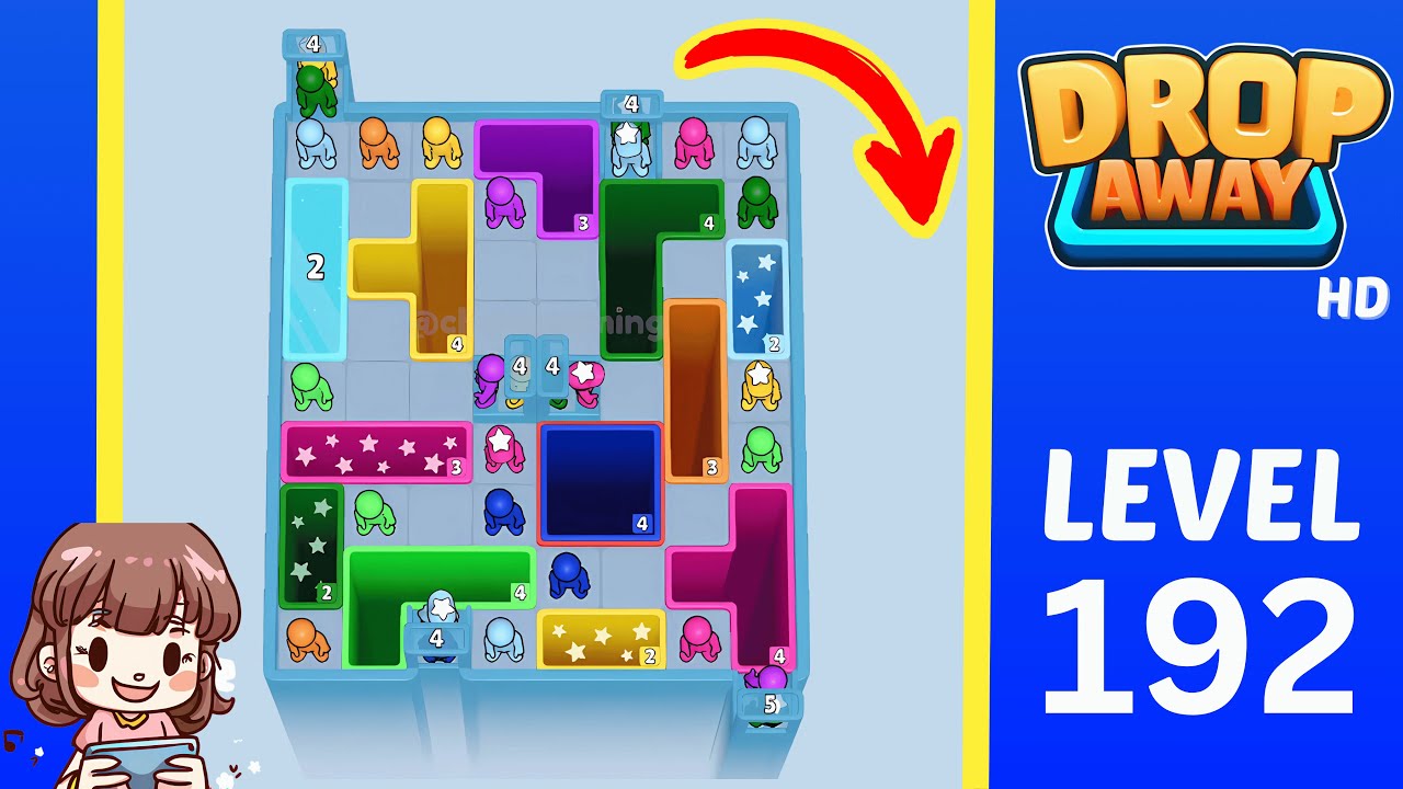 Drop Away Level 192: Drop Away Level 192 - Walkthrough Solution Game