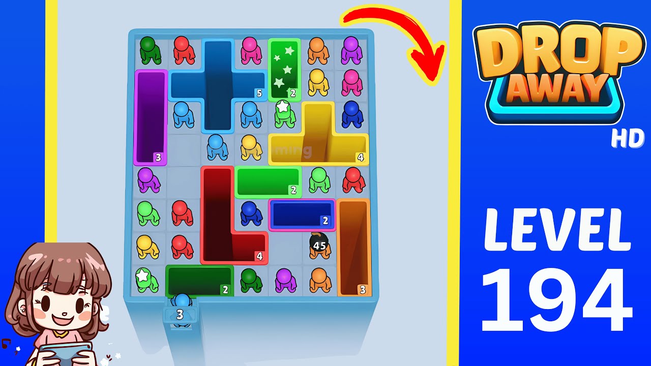 Drop Away Level 194: Drop Away Level 194 - Walkthrough Solution Game