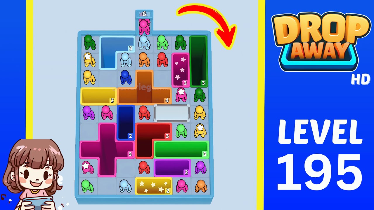 Drop Away Level 195: Drop Away Level 195 - Walkthrough Solution Game
