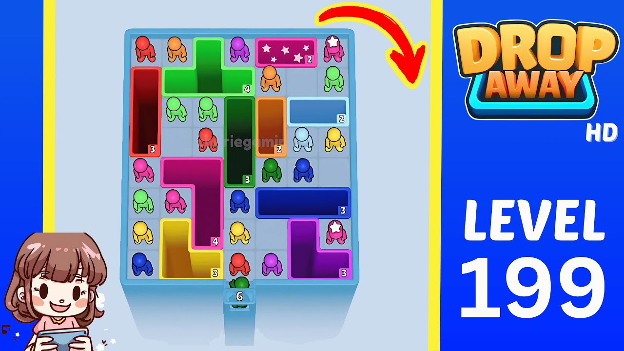 Drop Away Level 199: Drop Away Level 199 - Walkthrough Solution Game