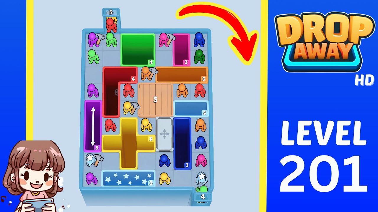 Drop Away Level 201: Drop Away Level 201 - Walkthrough Solution Game