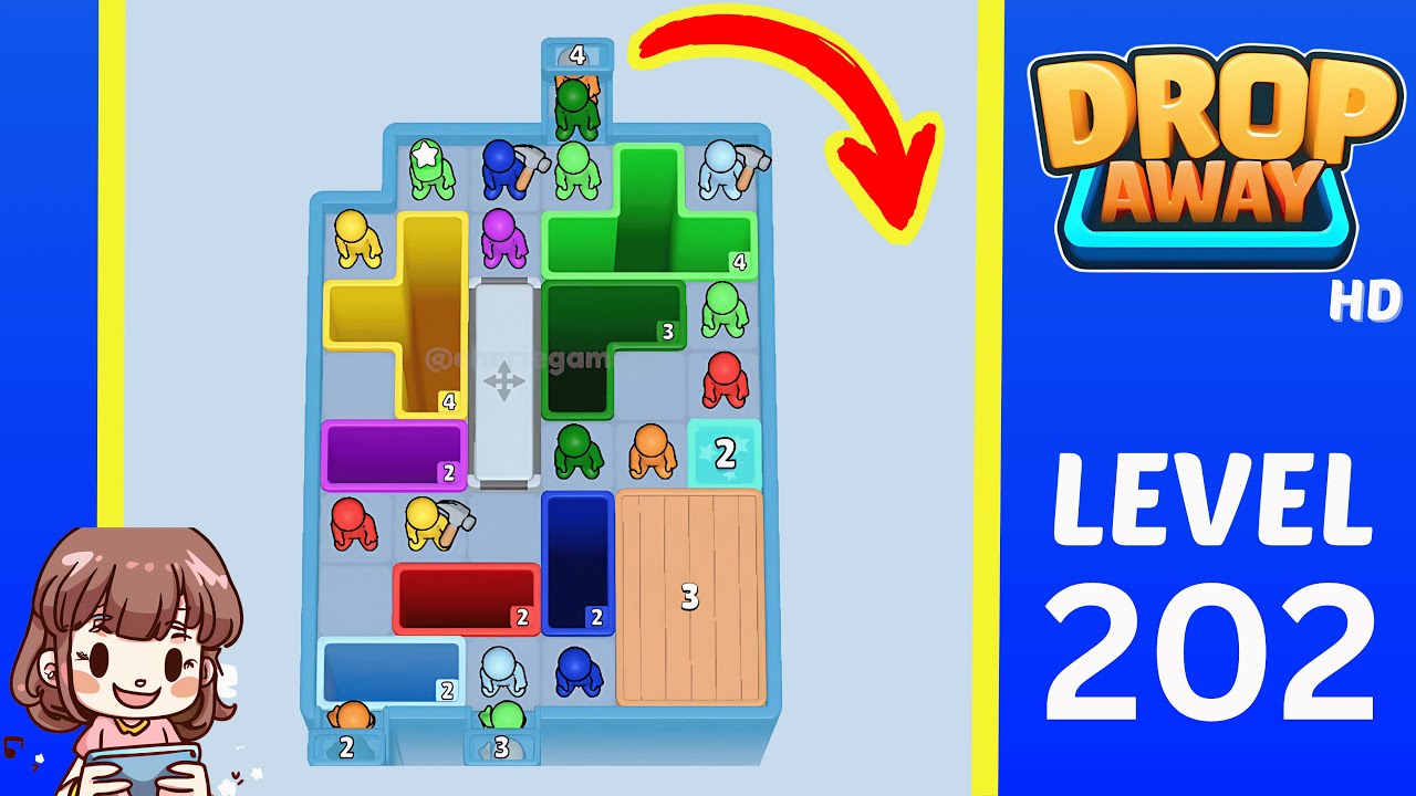 Drop Away Level 202: Drop Away Level 202 - Walkthrough Solution Game