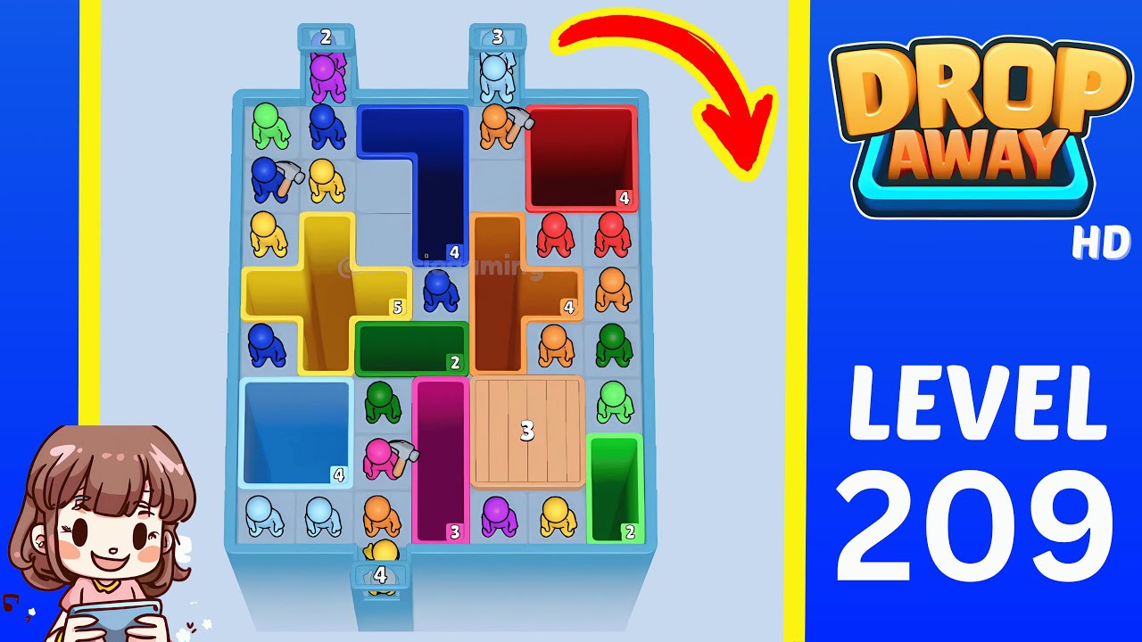 Drop Away Level 209: Drop Away Level 209 - Walkthrough Solution Game