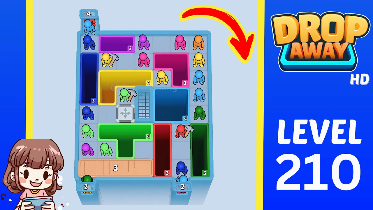 Drop Away Level 210: Drop Away Level 210 - Walkthrough Solution Game