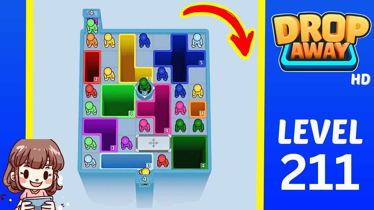 Drop Away Level 211: Drop Away Level 211 - Walkthrough Solution Game