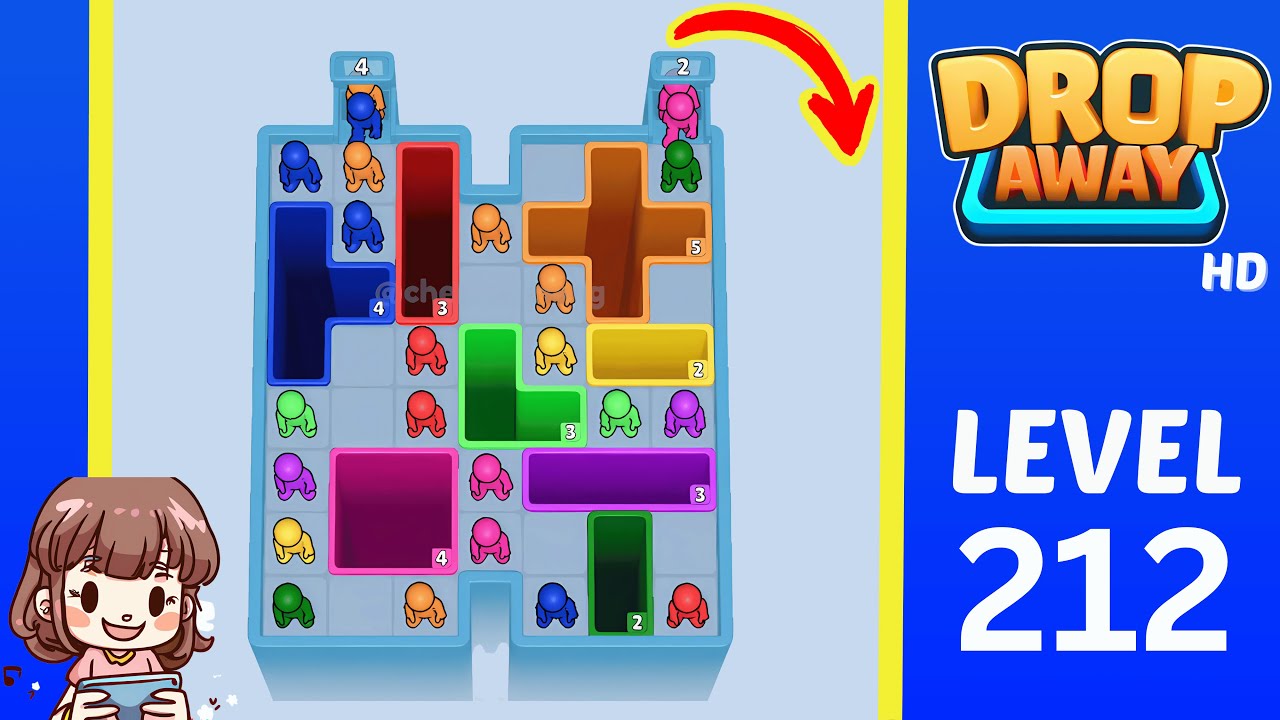 Drop Away Level 212: Drop Away Level 212 - Walkthrough Solution Game