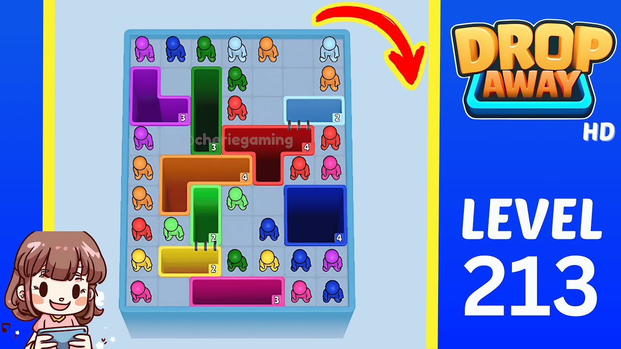 Drop Away Level 213: Drop Away Level 213 - Walkthrough Solution Game