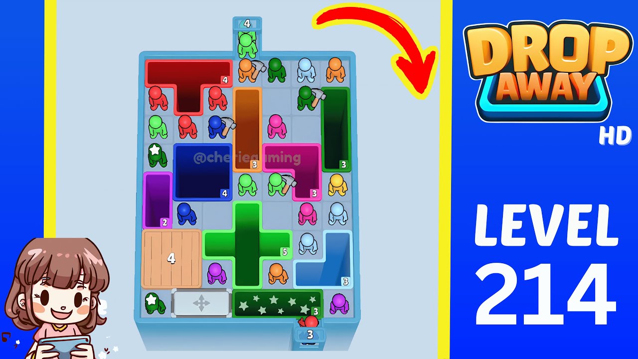 Drop Away Level 214: Drop Away Level 214 - Walkthrough Solution Game