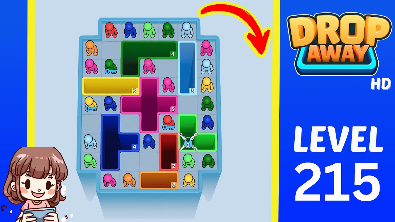 Drop Away Level 215: Drop Away Level 215 - Walkthrough Solution Game