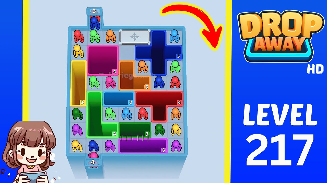 Drop Away Level 217: Drop Away Level 217 - Walkthrough Solution Game