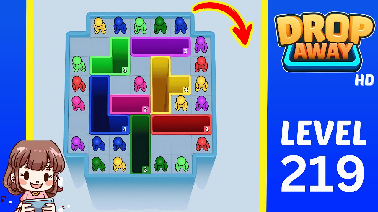 Drop Away Level 219: Drop Away Level 219 - Walkthrough Solution Game