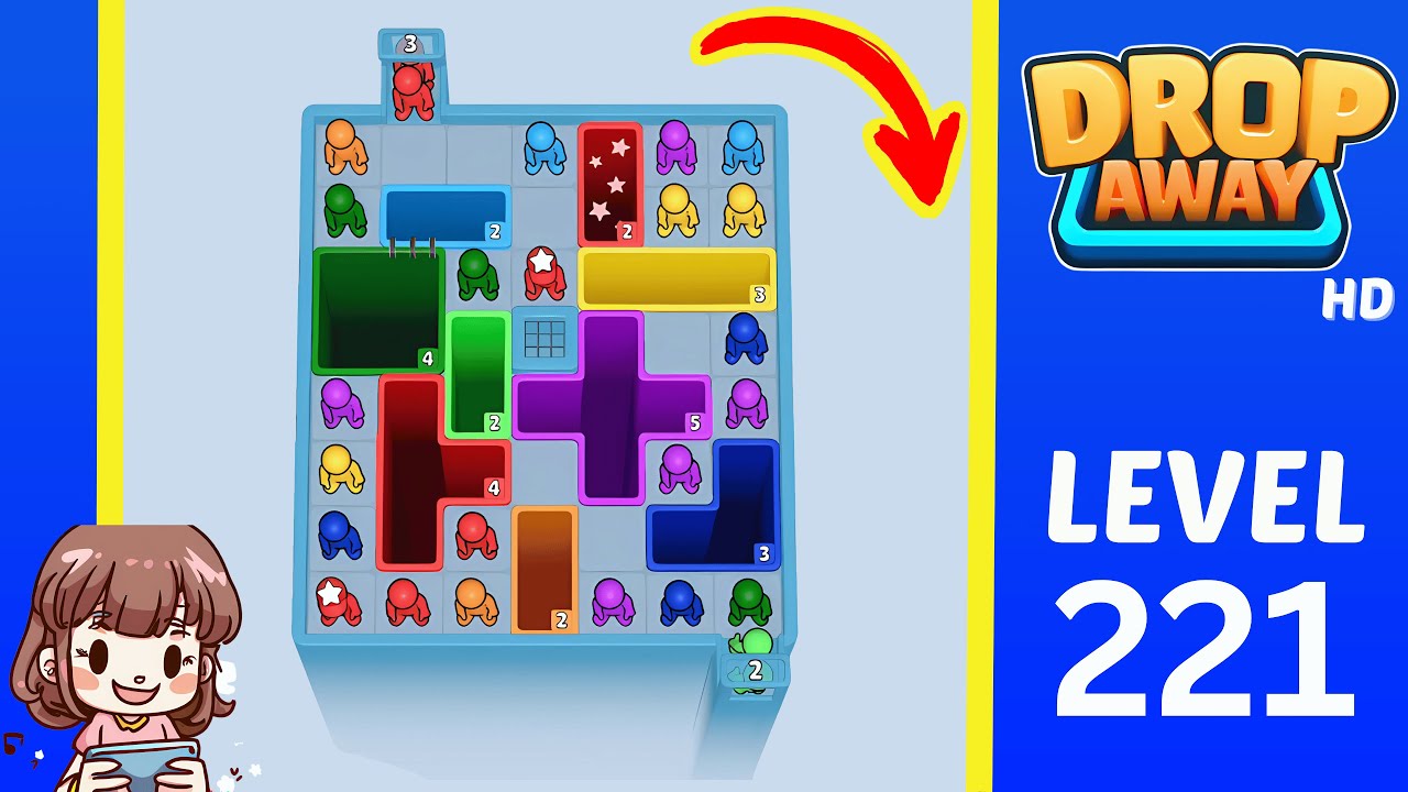 Drop Away Level 221: Drop Away Level 221 - Walkthrough Solution Game