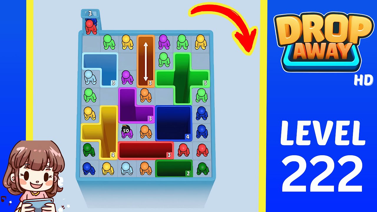 Drop Away Level 222: Drop Away Level 222 - Walkthrough Solution Game