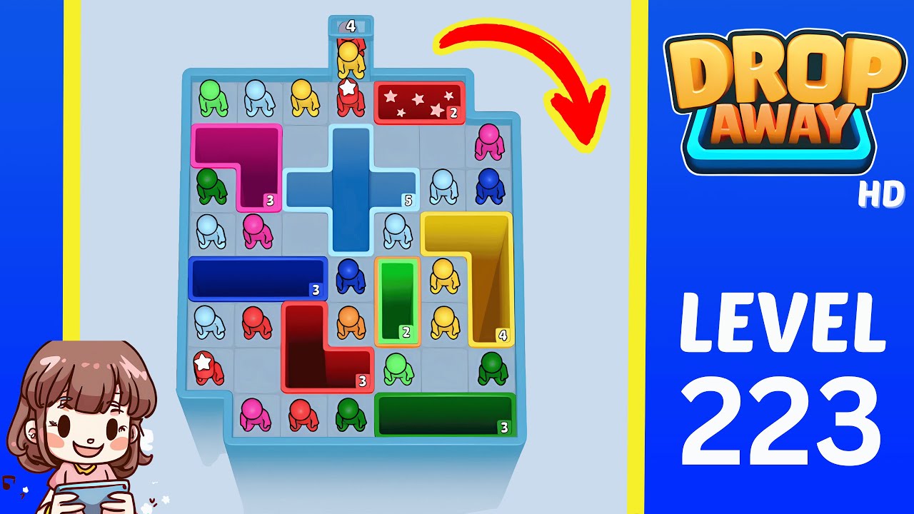 Drop Away Level 223: Drop Away Level 223 - Walkthrough Solution Game