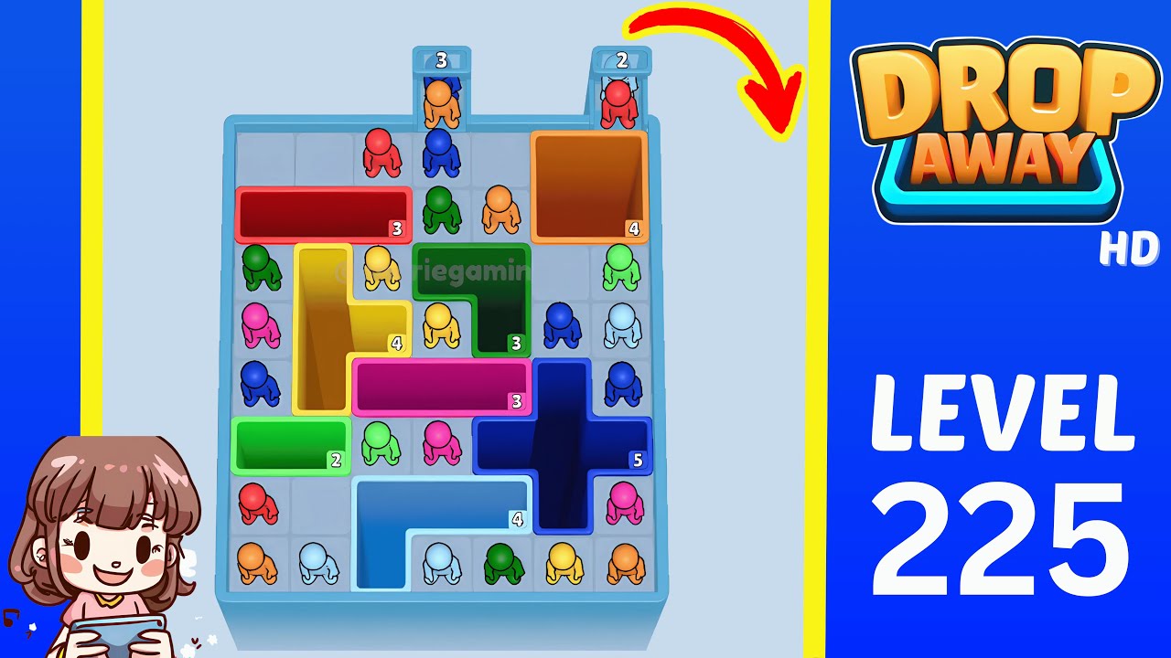 Drop Away Level 225: Drop Away Level 225 - Walkthrough Solution Game