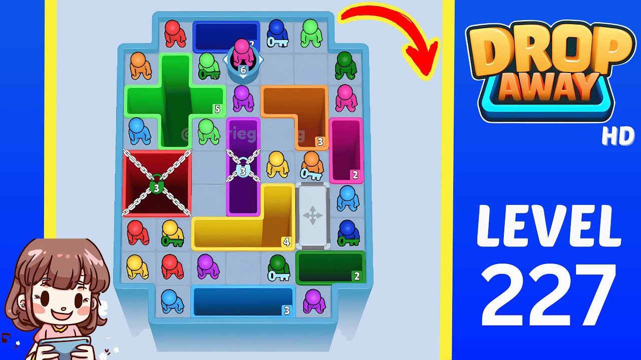 Drop Away Level 227: Drop Away Level 227 - Walkthrough Solution Game
