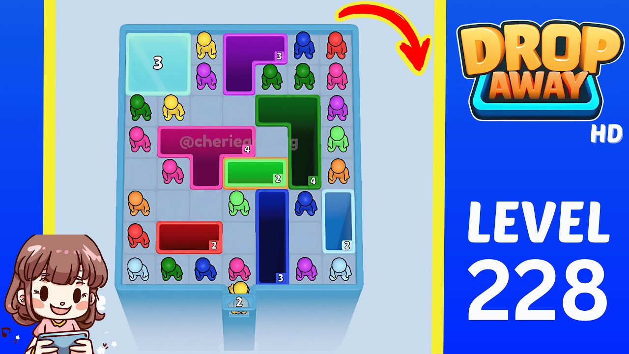 Drop Away Level 228: Drop Away Level 228 - Walkthrough Solution Game