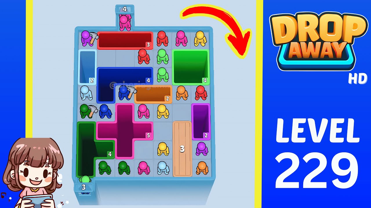 Drop Away Level 229: Drop Away Level 229 - Walkthrough Solution Game