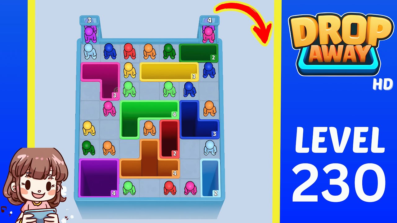 Drop Away Level 230: Drop Away Level 230 - Walkthrough Solution Game