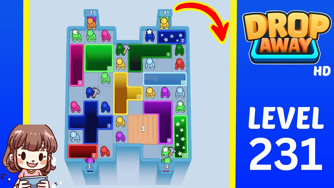 Drop Away Level 231: Drop Away Level 231 - Walkthrough Solution Game
