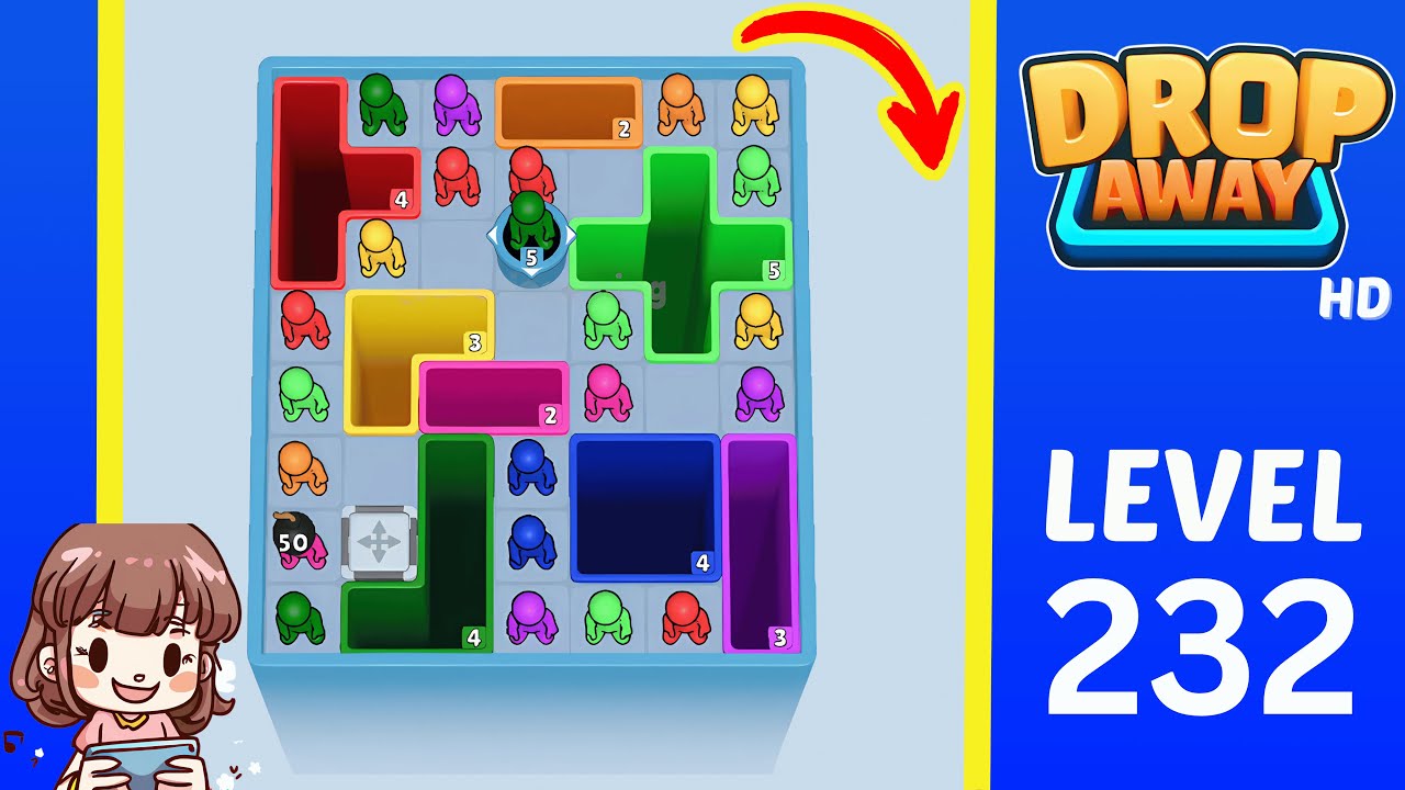 Drop Away Level 232: Drop Away Level 232 - Walkthrough Solution Game