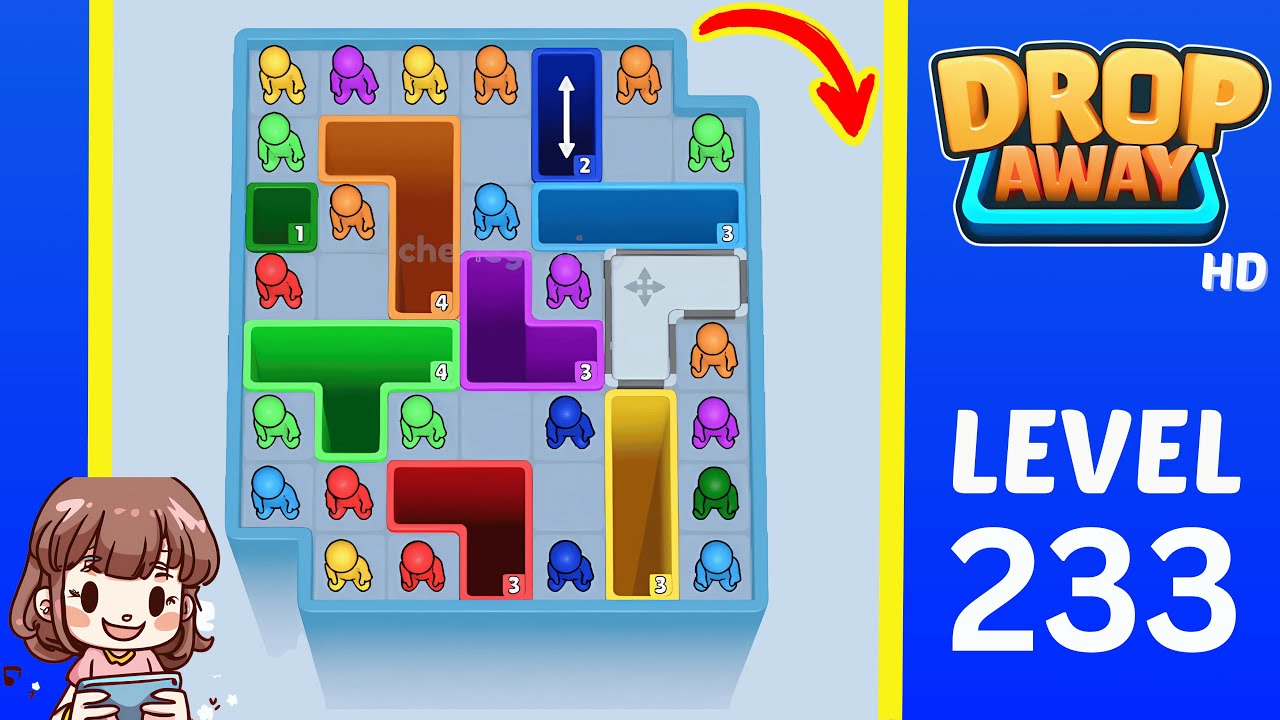 Drop Away Level 233: Drop Away Level 233 - Walkthrough Solution Game