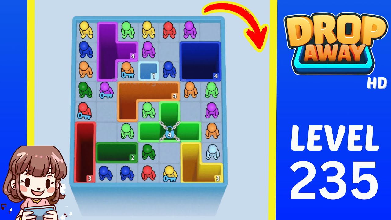 Drop Away Level 235: Drop Away Level 235 - Walkthrough Solution Game