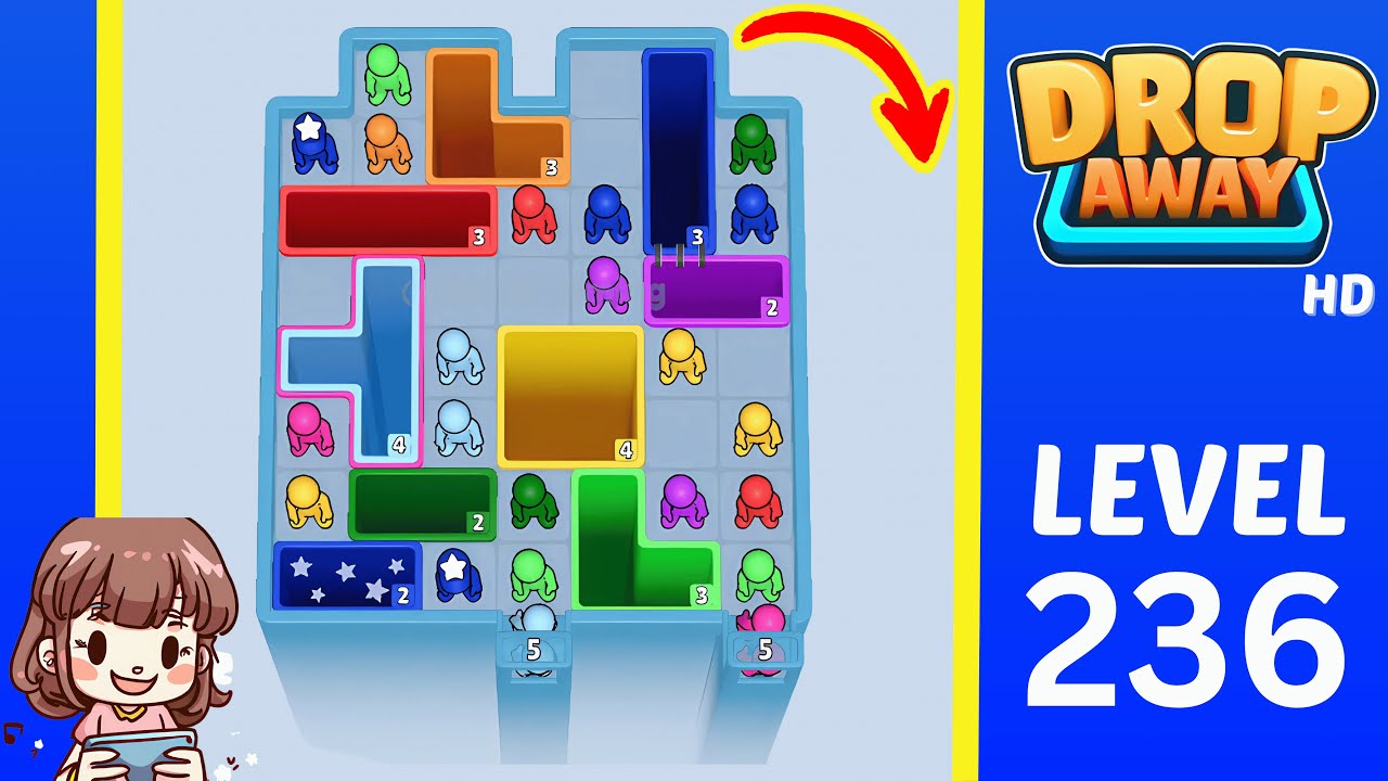 Drop Away Level 236: Drop Away Level 236 - Walkthrough Solution Game