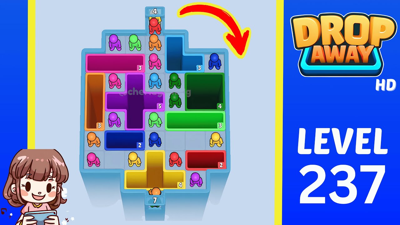 Drop Away Level 237: Drop Away Level 237 - Walkthrough Solution Game
