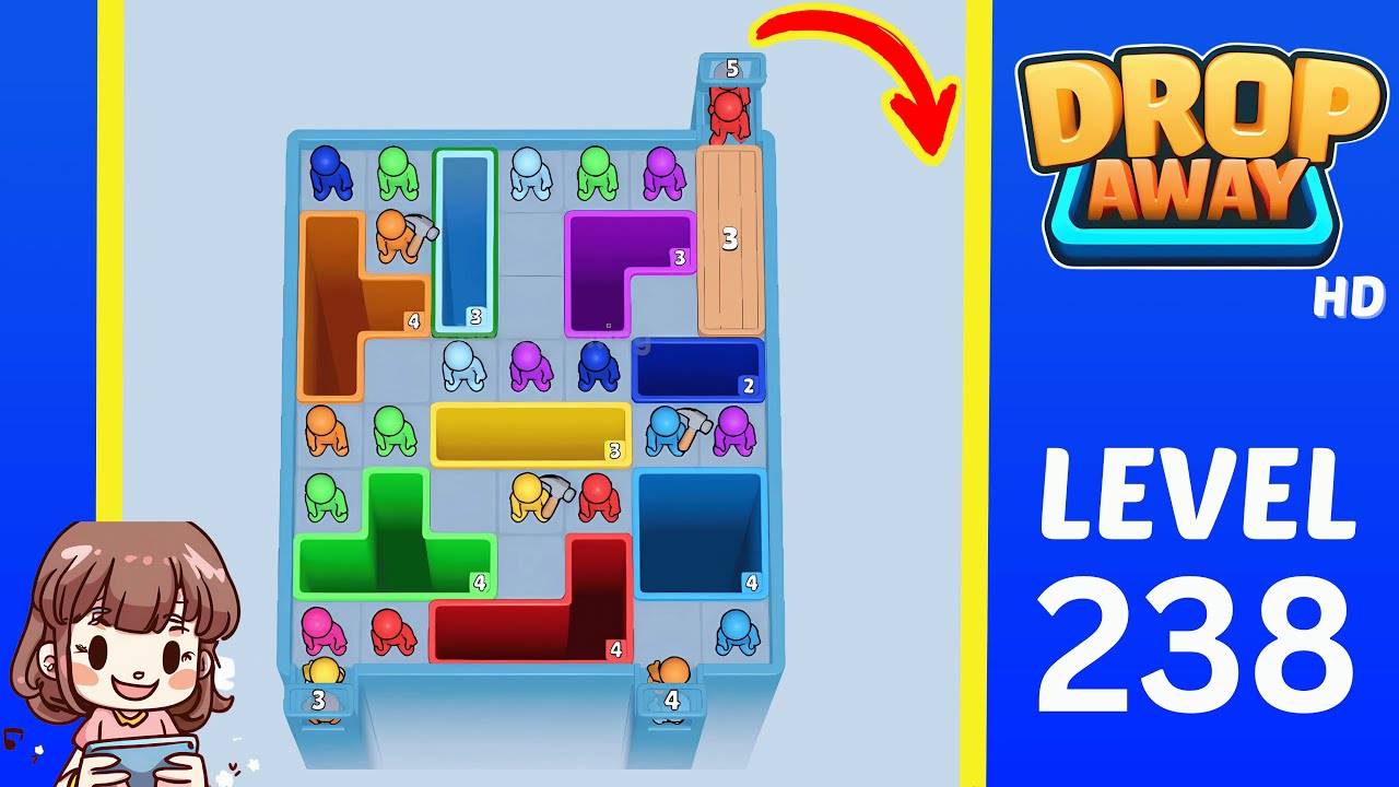 Drop Away Level 238: Drop Away Level 238 - Walkthrough Solution Game