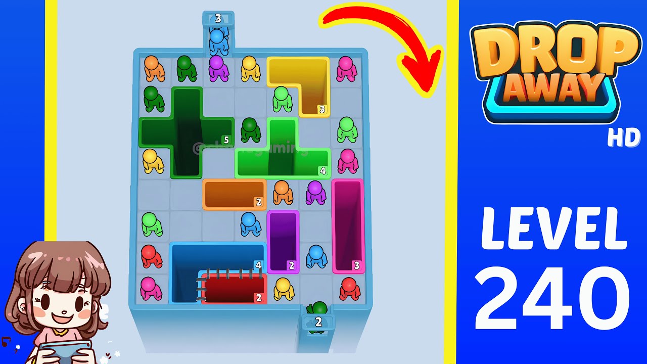 Drop Away Level 240: Drop Away Level 240 - Walkthrough Solution Game