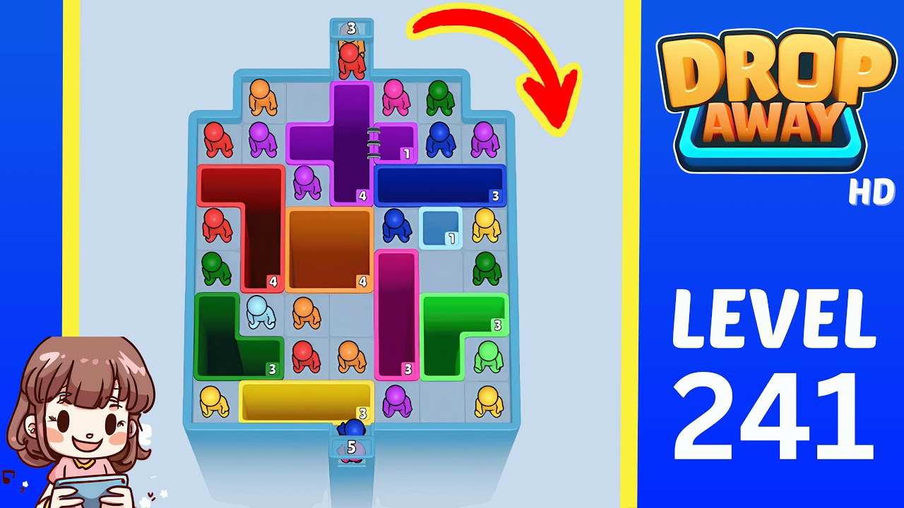 Drop Away Level 241: Drop Away Level 241 - Walkthrough Solution Game