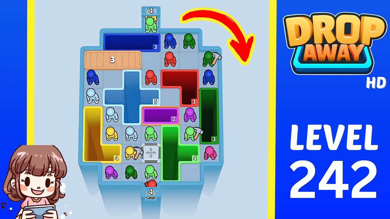 Drop Away Level 242: Drop Away Level 242 - Walkthrough Solution Game