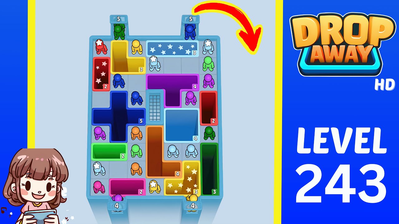Drop Away Level 243: Drop Away Level 243 - Walkthrough Solution Game