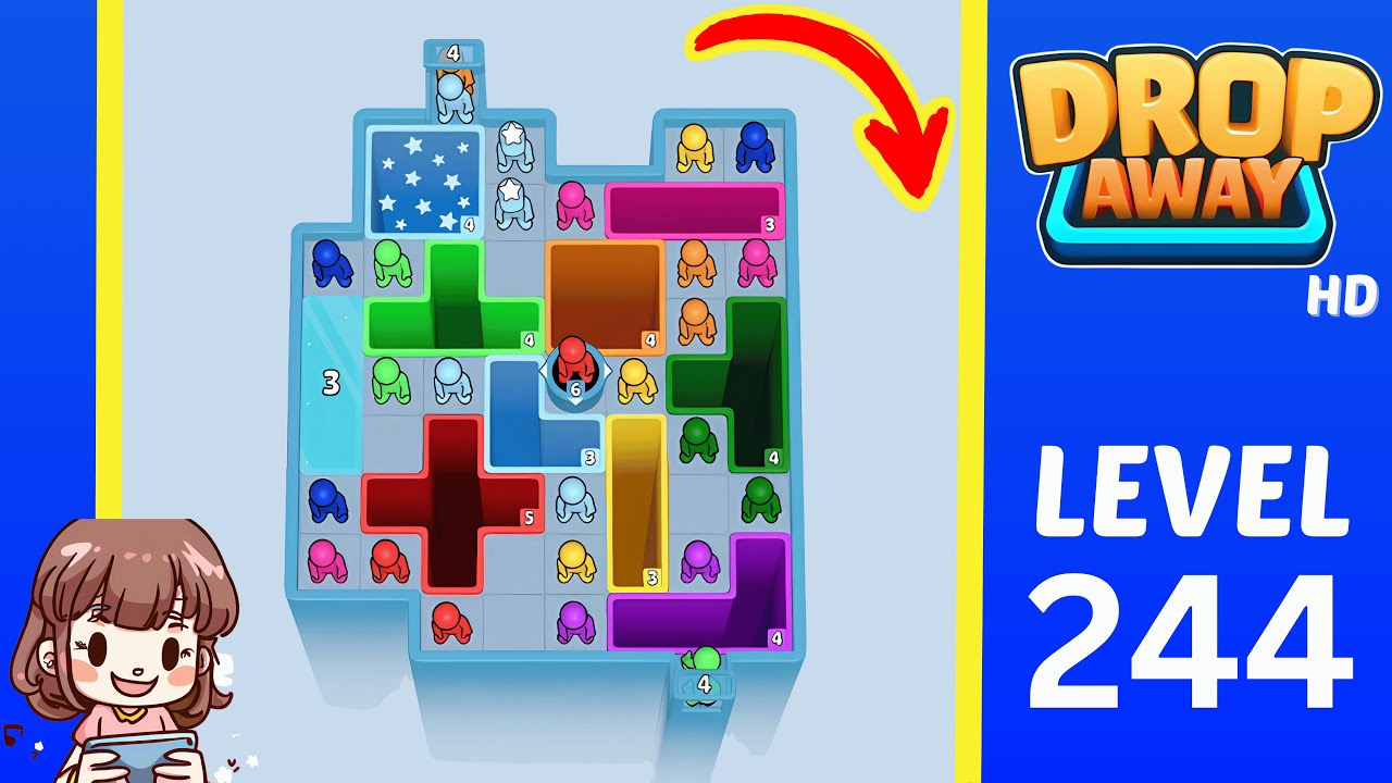 Drop Away Level 244: Drop Away Level 244 - Walkthrough Solution Game