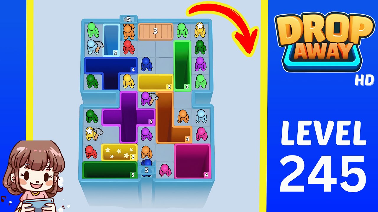 Drop Away Level 245: Drop Away Level 245 - Walkthrough Solution Game