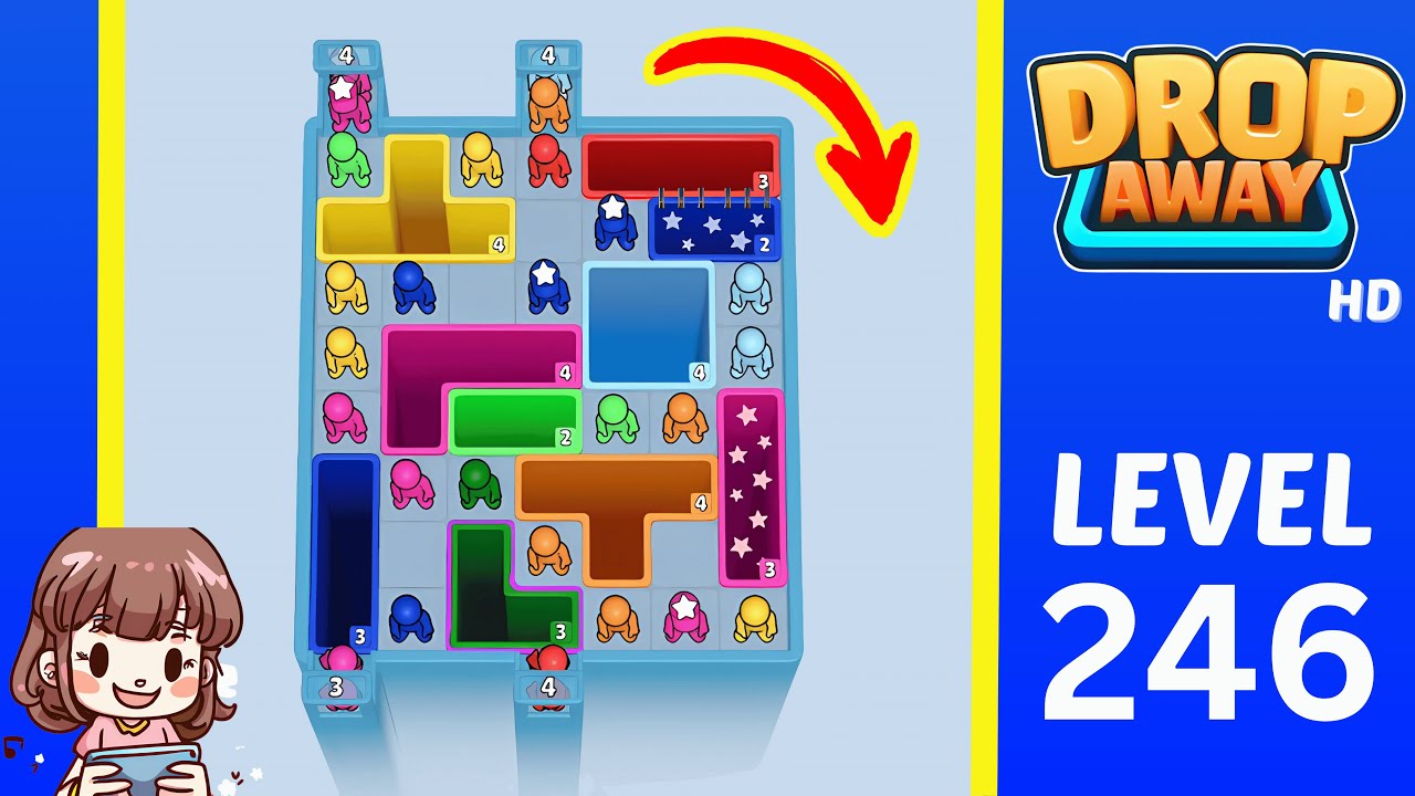 Drop Away Level 246: Drop Away Level 246 - Walkthrough Solution Game