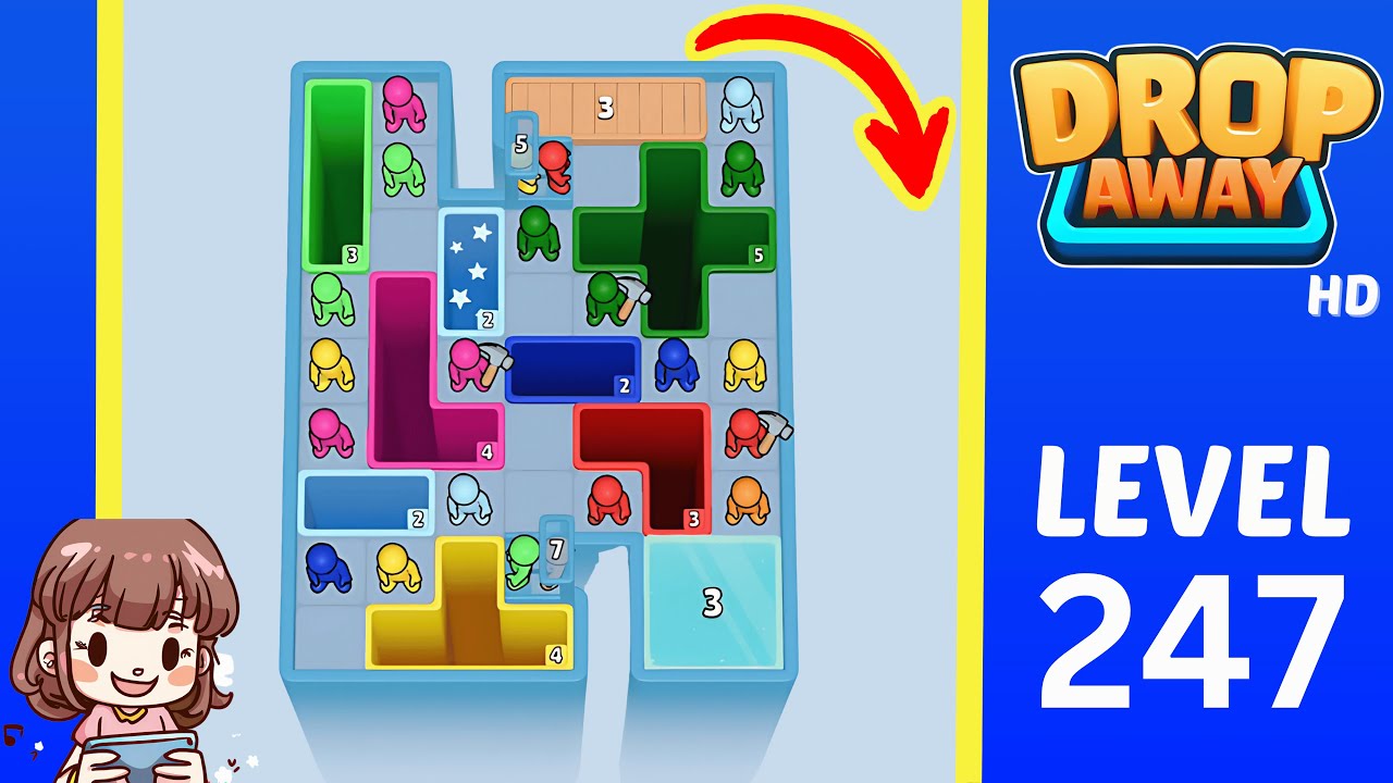 Drop Away Level 247: Drop Away Level 247 - Walkthrough Solution Game