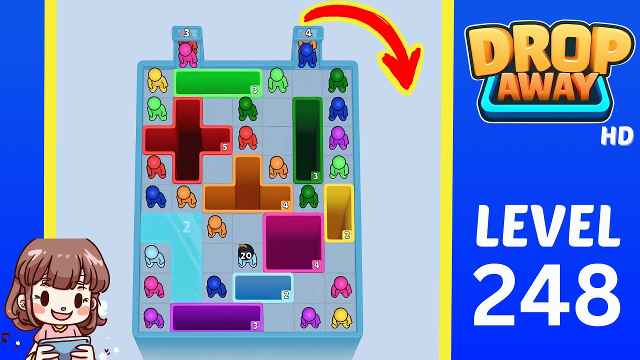 Drop Away Level 248: Drop Away Level 248 - Walkthrough Solution Game